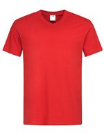 Stedman® Klassisches V-Neck T-Shirt aus Baumwolle, Orange XL, S270 – Scarlatto Rosso