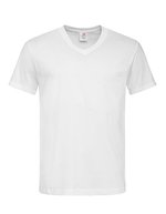 Stedman® Klassisches V-Neck T-Shirt aus Baumwolle, Orange XL, S270 – Bianco