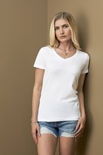 Stedman® Classic-T V-Neck T-Shirt aus Baumwolle, White S, S279 – Bild 1
