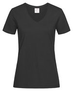 Classic-T V-Neck T-Shirt aus Baumwolle – Black Opal