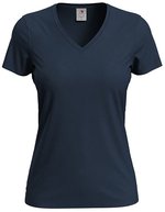 Classic-T V-Neck T-Shirt aus Baumwolle – Blue Midnight