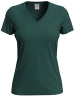 Classic-T V-Neck T-Shirt aus Baumwolle – Bottle Green