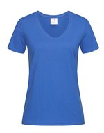 Classic-T V-Neck T-Shirt aus Baumwolle – Bright Royal
