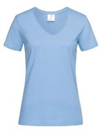 Stedman® Classic-T V-Neck T-Shirt aus Baumwolle, White S, S279 – Bleu clair