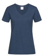 Stedman® Classic-T V-Neck T-Shirt aus Baumwolle, White S, S279 – Bleu marine