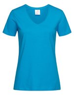 Stedman® Classic-T V-Neck T-Shirt aus Baumwolle, White S, S279 – Bleu ocean
