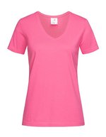 Stedman® Classic-T V-Neck T-Shirt aus Baumwolle, White S, S279 – Sweet Rose