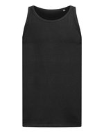 Aermelloses Baumwoll-Tank Top in Schwarz – Black Opal