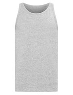 Aermelloses Baumwoll-Tank Top in Schwarz – Grey Heather