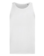 Aermelloses Baumwoll-Tank Top in Schwarz – White