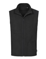Stedman® Fleeceweste mit Stehkragen und Taschen – Black Opal