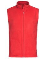 Stedman® Fleeceweste mit Stehkragen und Taschen – Scarlet Red