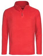 Stedman® Fleece Half-Zip Pullover mit Stehkragen – Scarlet Red