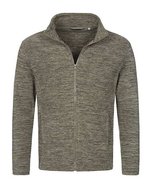 Stedman® Melange Fleecejacke mit Stehkragen, Olive Melange S, S5060 – Bild 1