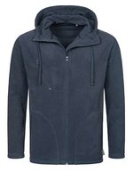 Stedman® Hooded Fleece Jacke mit Brusttasche, Black Opal S, S5080 – Blu Mezzanotte