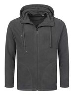 Stedman® Hooded Fleece Jacke mit Brusttasche, Black Opal S, S5080 – Grigio Acciaio (Unito)