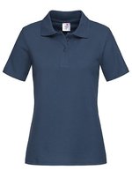Stedman® Kurzarm Polo Shirt Baumwolle für Damen, Brilliant Orange S, S519 – Blu navy