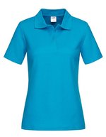 Stedman® Kurzarm Polo Shirt Baumwolle für Damen, Brilliant Orange S, S519 – Blu oceano