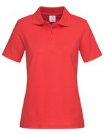 Stedman® Kurzarm Polo Shirt Baumwolle für Damen, Brilliant Orange S, S519 – Scarlatto Rosso