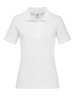 Stedman® Kurzarm Polo Shirt Baumwolle für Damen, Brilliant Orange S, S519 – Bianco