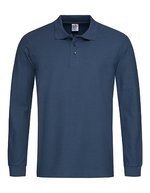 Stedman® Langarm Poloshirt aus ringgesponnener Baumwolle, White S, S540 – Blu navy