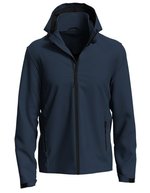 Stedman® Lux Softshell Jacke Herren mit Kapuze, Black Opal S, S5440 – Blue Midnight