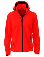 Stedman® Lux Softshell Jacke Herren mit Kapuze, Black Opal S, S5440 – Scarlet Red