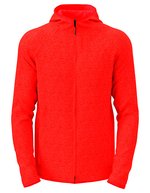 Lux Hooded Knitfleece Jacket – Scarlatto Rosso Melange