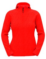 Lux Hooded Knitfleece Jacket Women – Ecarlate Rouge Chine