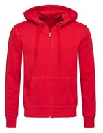 Stedman® Sweatjacke Select mit Kängurutaschen, Black Opal S, S5610 – Crimson Red