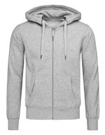 Stedman® Sweatjacke Select mit Kängurutaschen, Black Opal S, S5610 – Grey Heather