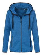 Stedman® Strickfleece Jacke mit Kapuze für Damen, Blue Melange S, S5950 – Bild 2