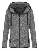 Stedman® Strickfleece Jacke mit Kapuze für Damen, Blue Melange S, S5950 – Grigio scuro Melange