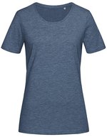 Stedman® Luxus Damen T-Shirt aus Baumwolle, White XS, S7600 – Dark Denim Heather