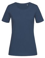 Stedman® Luxus Damen T-Shirt aus Baumwolle, White XS, S7600 – Navy Blue