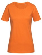 Stedman® Luxus Damen T-Shirt aus Baumwolle, White XS, S7600 – Orange