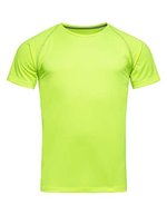 Stedman® Aktives Raglan T-Shirt aus Polyester, Black Opal S, S8030 – Cyber Yellow