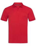 Stedman® Piqué Polo aus Polyester mit Ripp-Kragen, Bahama Green S, S8050 – Pepper Rosso