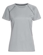 Stedman® Aktives Damen Raglan Sportshirt 140, White S, S8130 – Gris argent