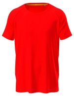 Stedman® Active 140 Raglan T-Shirt Polyester, White S, S8410 – Scarlatto Rosso