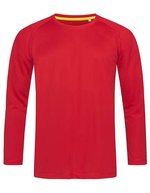 Stedman® Active 140 Langarm-Sportshirt mit Mesh, White S, S8420 – Cremisi Rosso