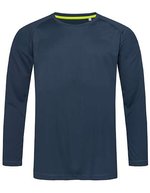 Stedman® Active 140 Langarm-Sportshirt mit Mesh, White S, S8420 – Marina Blu