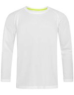Stedman® Active 140 Langarm-Sportshirt mit Mesh, White S, S8420 – Bianco
