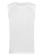 Stedman® Ärmelloses Active T-Shirt aus Mesh, White S, S8440 – Bianco