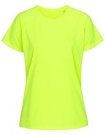 Stedman® Raglan-T-Shirt aus Bird-Eyelet Mesh, White L, S8500 – Cyber Giallo