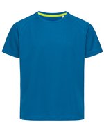 Stedman® Aktives Raglan T-Shirt für Kinder, White L (146/152), S8570K – King Bleu