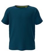Stedman® Aktives Raglan T-Shirt für Kinder, White L (146/152), S8570K – Bleu marine