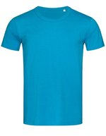 Stedman® Ben Crew Neck T-Shirt Baumwolle, White S, S9000 – Hawaii Blue