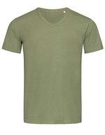 Stedman® V-Ausschnitt T-Shirt aus Baumwolle, White S, S9010 – Militaire Vert