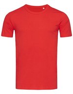 Stedman® Morgan Crew Neck T-Shirt aus Baumwolle, White S, S9020 – Cremisi Rosso